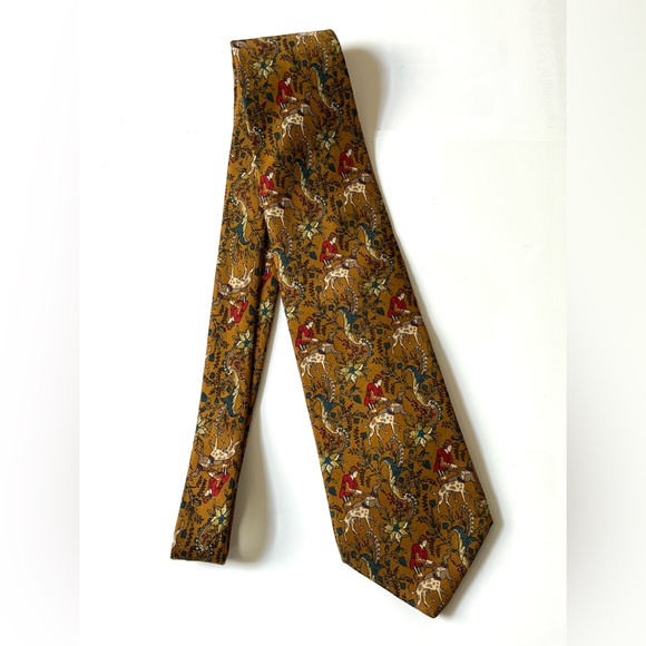 Brooks Brothers makers print Silk Necktie USA imported fabric multicolor - Picture 2 of 6